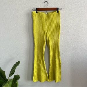 Rib Knit Flare Pants